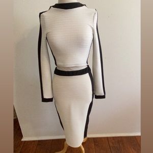 Misguided Long sleeved Midi 2 piece Set